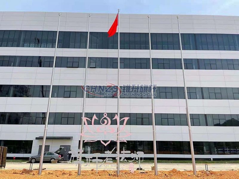 國(guó)旗旗桿安裝效果